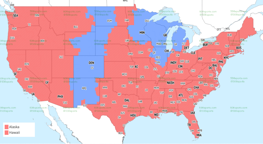 NFL TV map Week 7, NFL coverage map